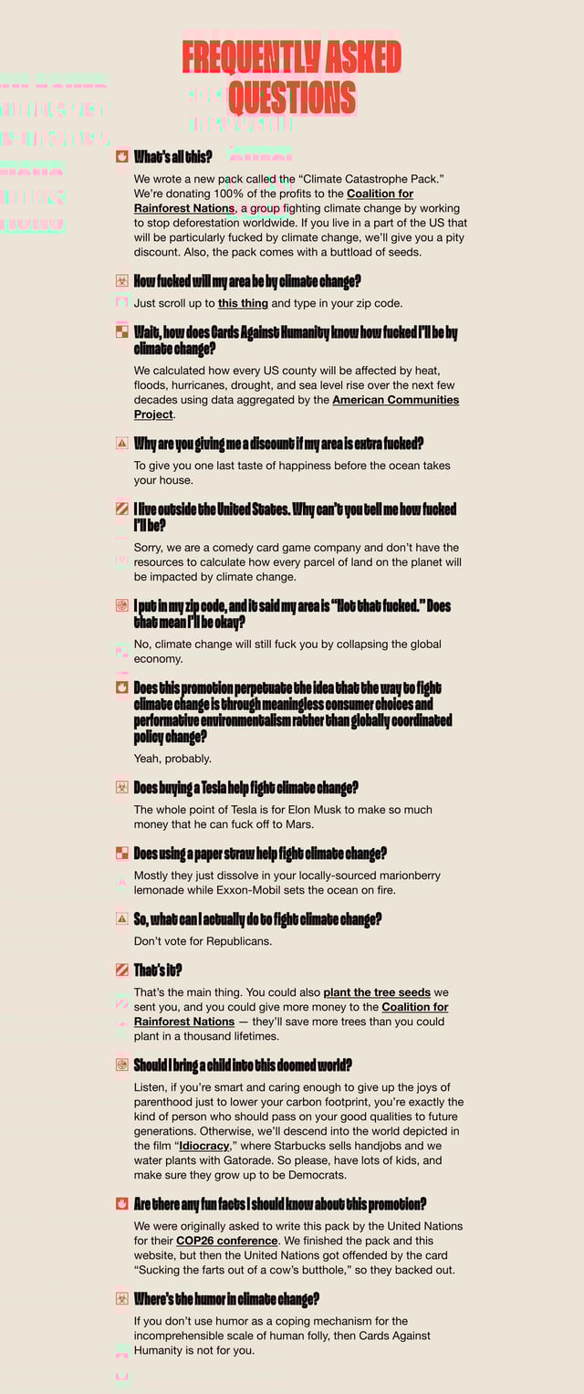 Climate Catastrophe Pack FAQ Grid Preview