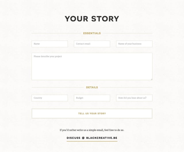 Black Creative Contact Form Preview