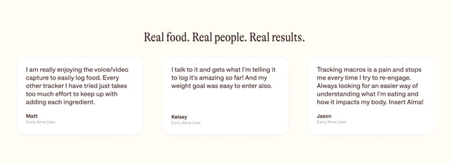 Alma Testimonials Preview