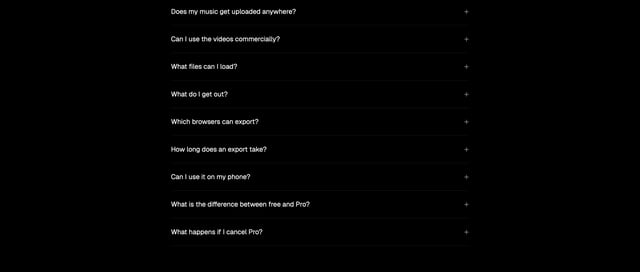 Trake.app FAQ Accordion Preview