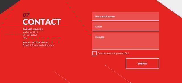 Parabellum Studio Contact Form Preview