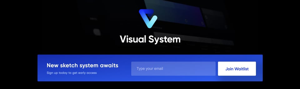 Waitlist or Beta Sign Up section on Visual System section design