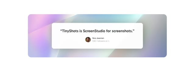 TinyShots Testimonials Section