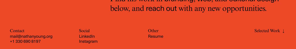Scroll Hint section on Nathan Young section design