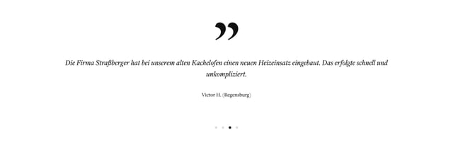 Kachelöfen Straßberger Testimonial Slider Preview