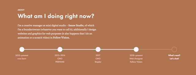 Bart Andrzejewski Timeline Section