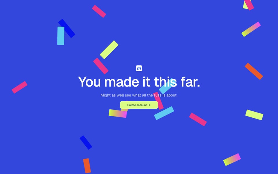 Call-To-Action Footer section on MonoDesk section design