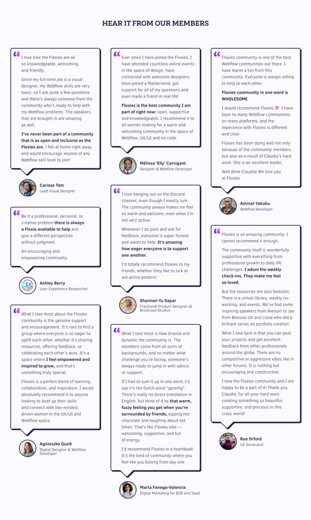 Floxies Testimonials Preview