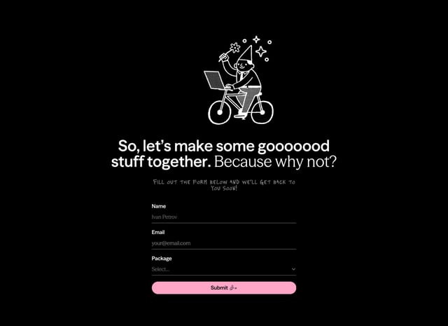 Poch Studio Contact Form Preview