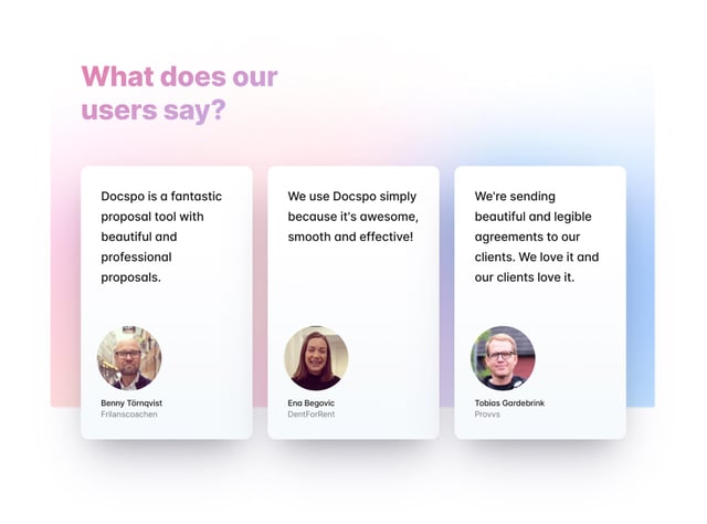 Docspo Testimonials Preview