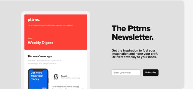 Pttrns Newsletter Preview