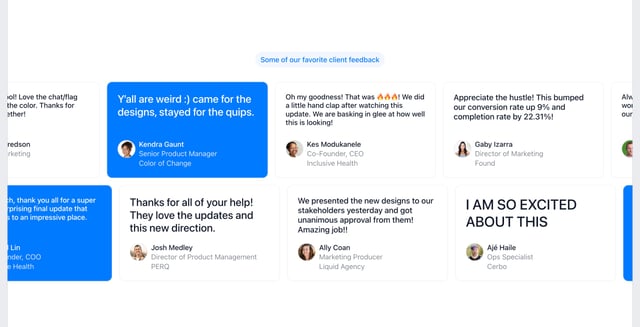 The Other Design Co. Testimonial Slider Preview