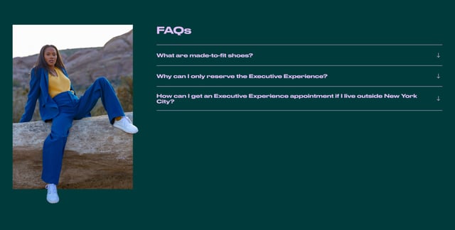 Executive Experience – IAMBIC FAQ Accordion Preview