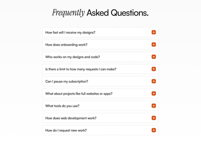 LineaDS FAQ Accordion Preview