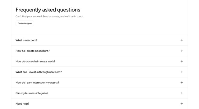 near FAQ Preview