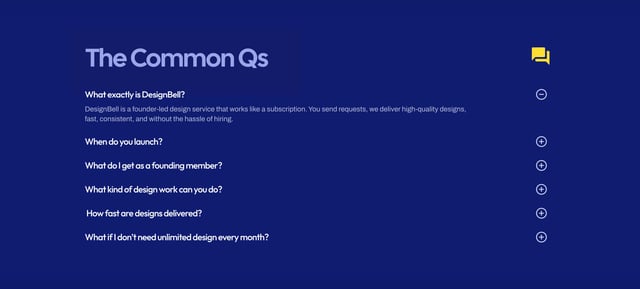 DesignBell FAQ Accordion Preview