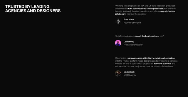 Stephanie Bruce Testimonials Preview