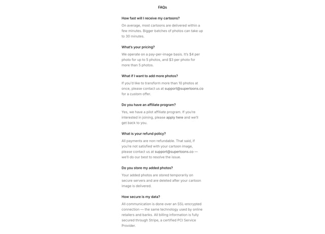 Supertoons FAQ Grid Preview