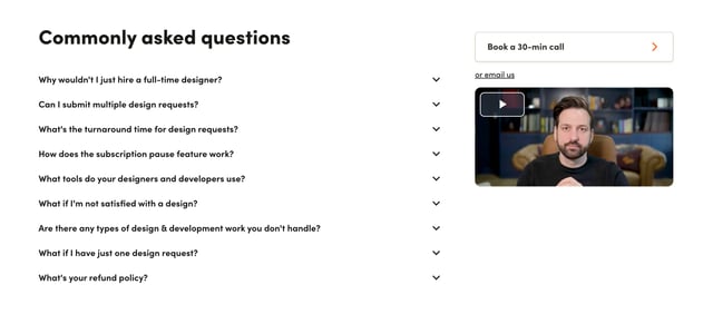 Pixel Goat FAQ Accordion Preview