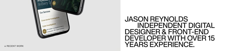 Scroll Hint section on Jason Reynolds section design