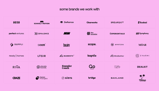 Snowhouse Studio 2022 Year in Review Client Logo Grid Preview