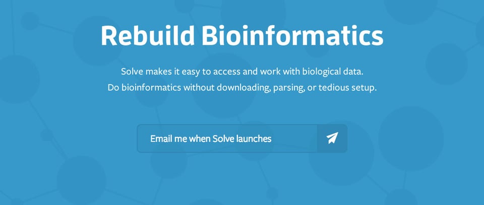 Waitlist or Beta Sign Up section on Solve section design