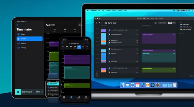 Timemator v2 Device Mockup Preview