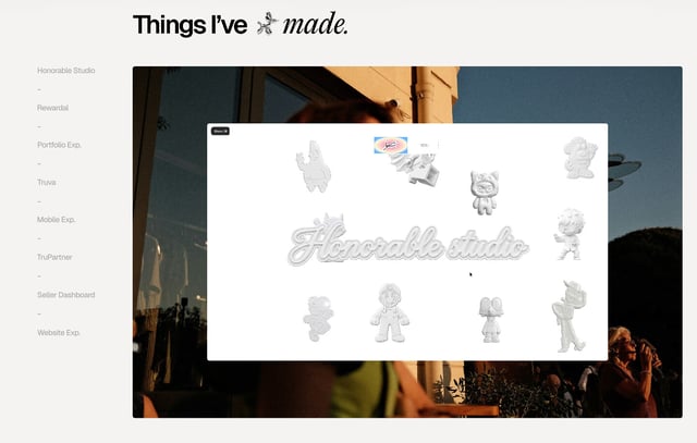 Bento Grid - Portfolio section