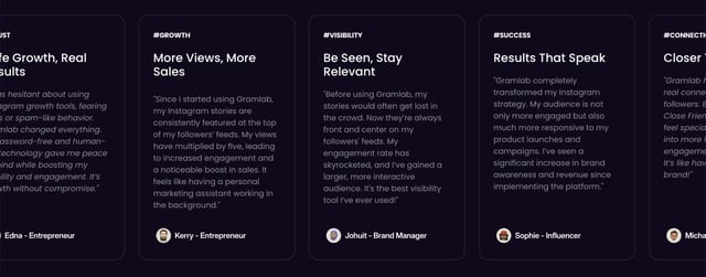 Gramlab Testimonial Slider Preview