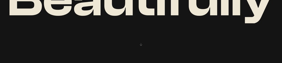 Scroll Hint section on Graffio section design