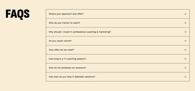 Uplift Founders FAQ Accordion Preview