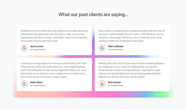 Woodrow Testimonials Preview