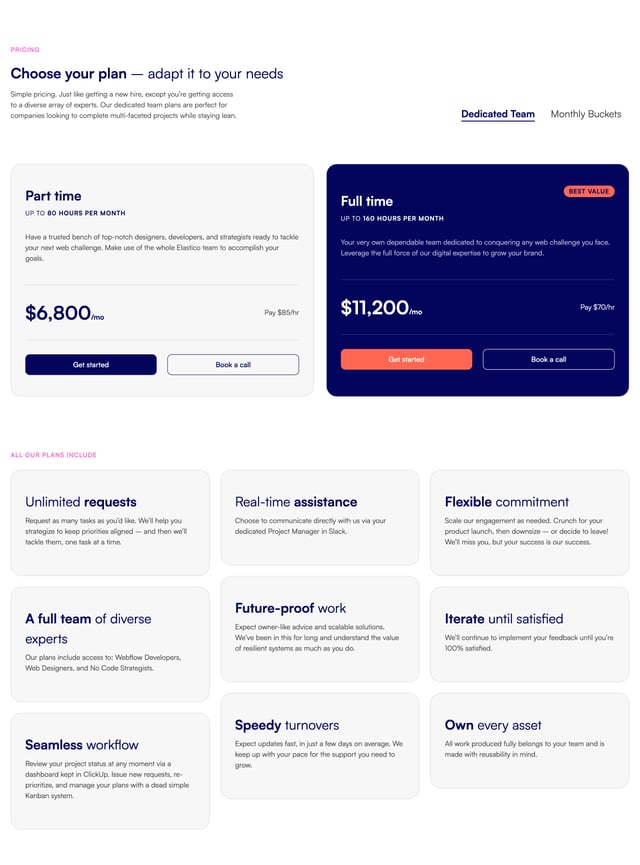 Elastico Pricing Table Preview