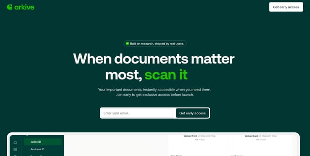 Arkive Lead Capture Hero Preview