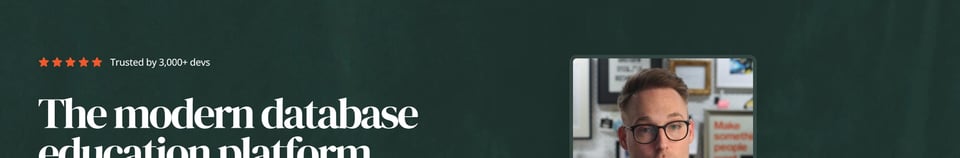 Eyebrow Text section on Database School section design