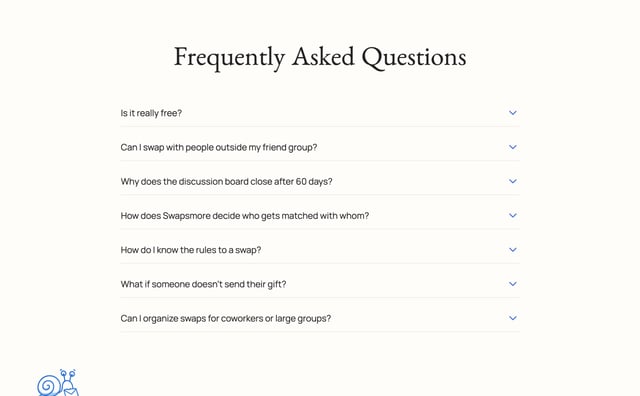 Swapsmore FAQ Accordion Preview