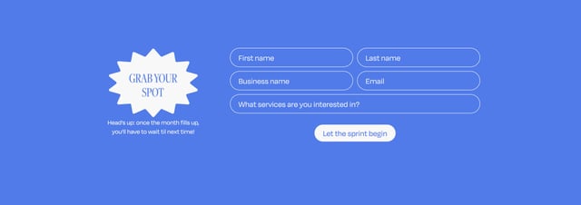 Summer Sprint Contact Form Preview