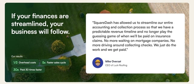 SquareDash Testimonials Preview