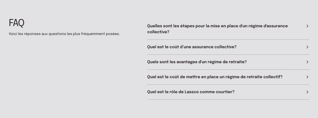 Lassco FAQ Accordion Preview