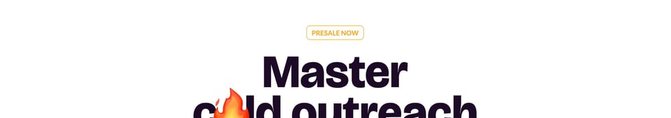 Eyebrow Text section on Master Cold Outreach with AI section design