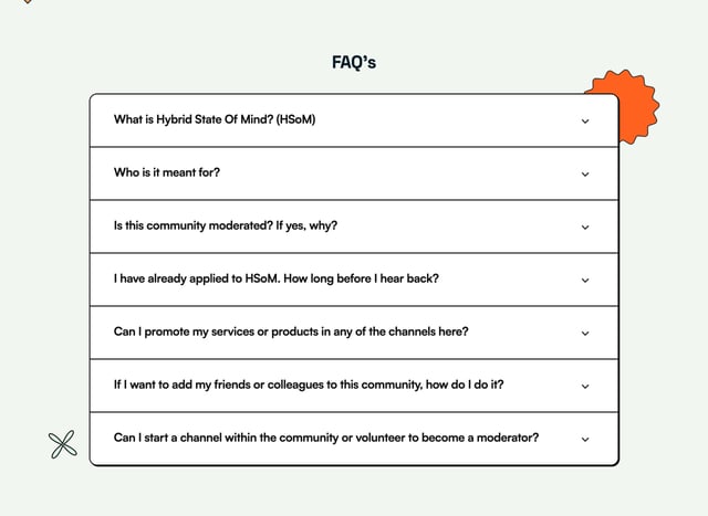 Hybrid State of Mind FAQ Accordion Preview