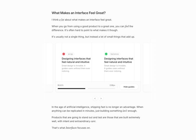 Interfaces Magazine About Section