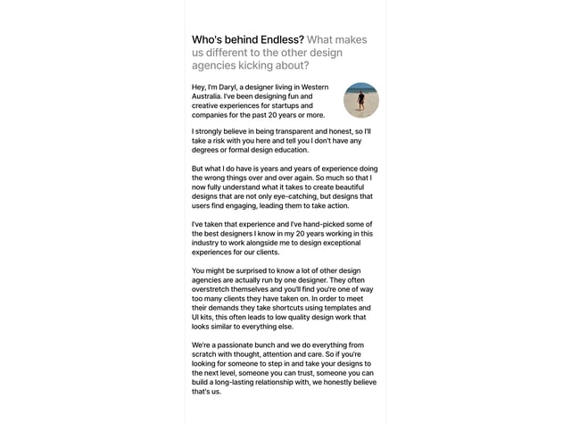 Endless Biography Preview