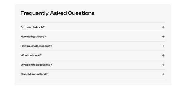 The Observatory FAQ Accordion Preview