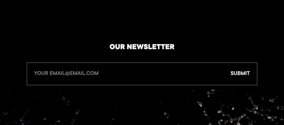 Newsletter section on Typo section design