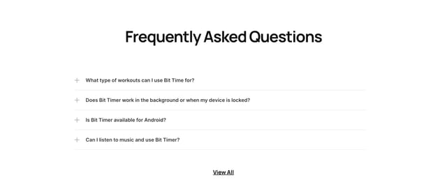 Bit Timer FAQ Accordion Preview