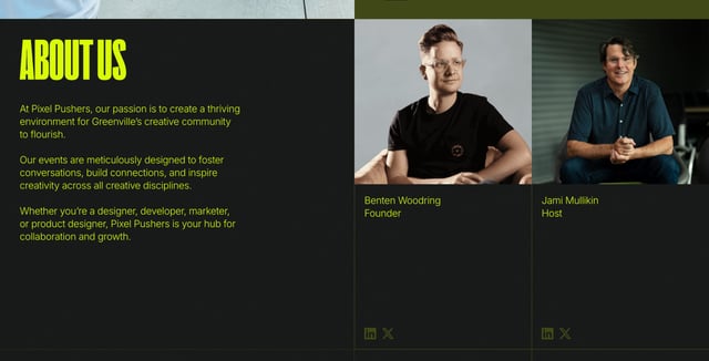 Pixel Pushers Speaker List Preview