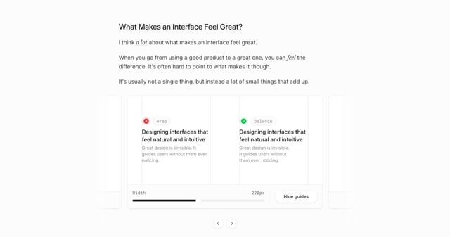 Interfaces Magazine Before After Section