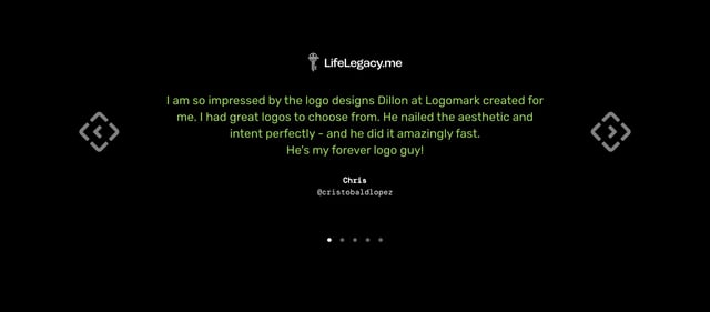 Logomark Testimonial Slider Preview