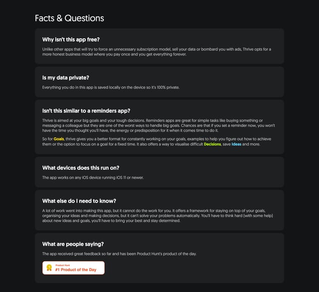 Thrive FAQ Grid Preview